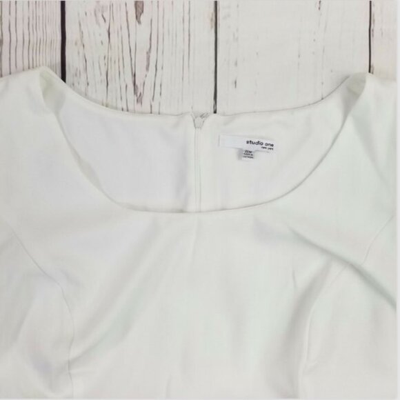 Studio One New York Blue White Colorblock Sleeveless Sheath Dress Women 20W NWOT - Picture 5 of 16